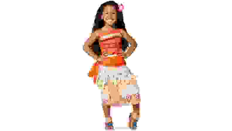 A child in a Moana costume