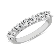 Product image of Blue Nile Lab Grown Diamond Low Dome Seven Stone Ring In 14k White Gold