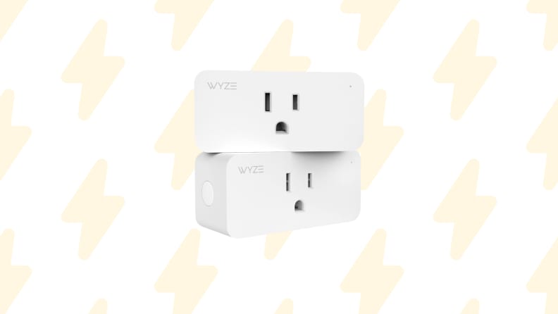 A plug on a background with lightning bolts