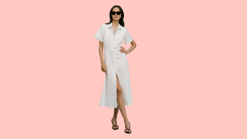 white shirt dress