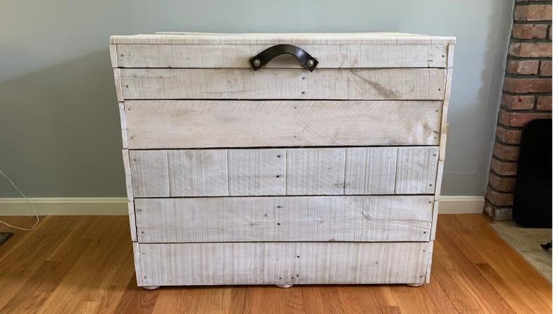 pallet firewood bin