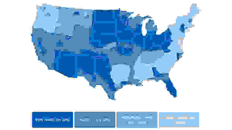 US-hard-water-map