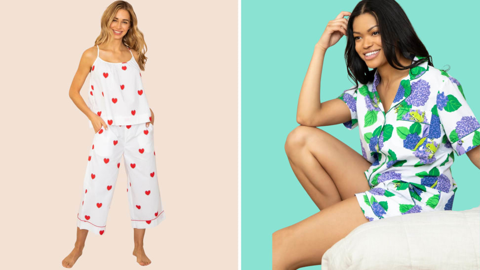 Mid-Rise Matching Printed Pajama Leggings for Women