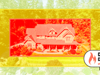An image of a house overlaid with orange, yellow, and green rectangles