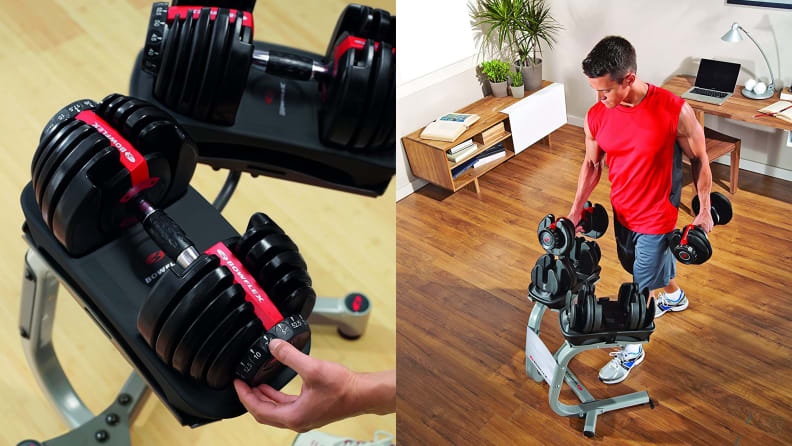 Bowflex selecttech 552 dumbbells.