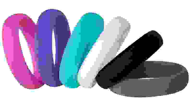 Silicone wedding bands in six colors