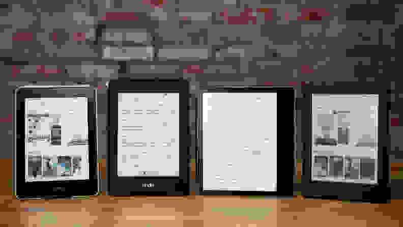 The Best Kindles lined up side by side on a table