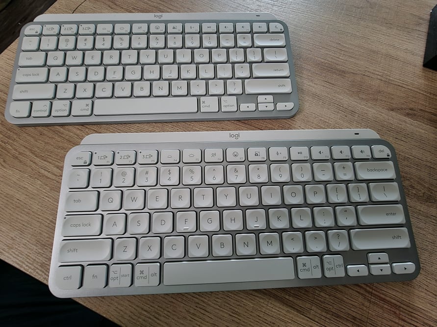 Two computer keyboards