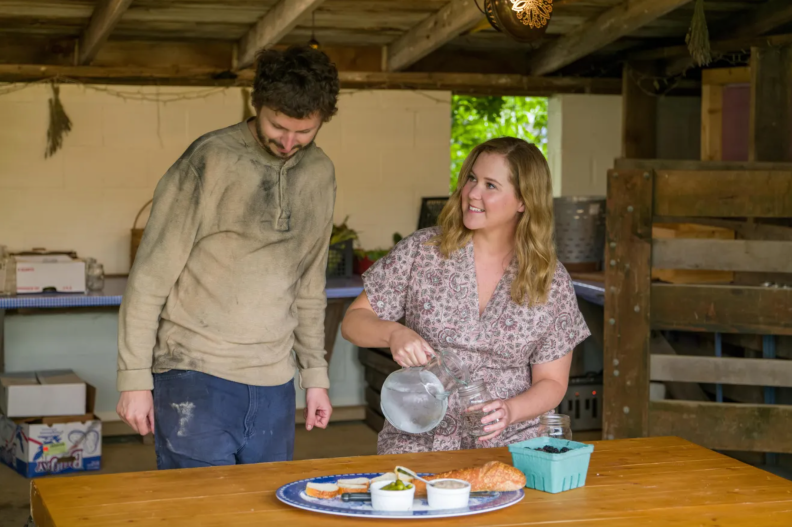 Screen grab of Amy Schumer and Michael Cera in Hulu series "Life & Beth."