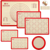 Silicone Baking Mat Set of 6, Easy Clean & Non-Stick Food Grade