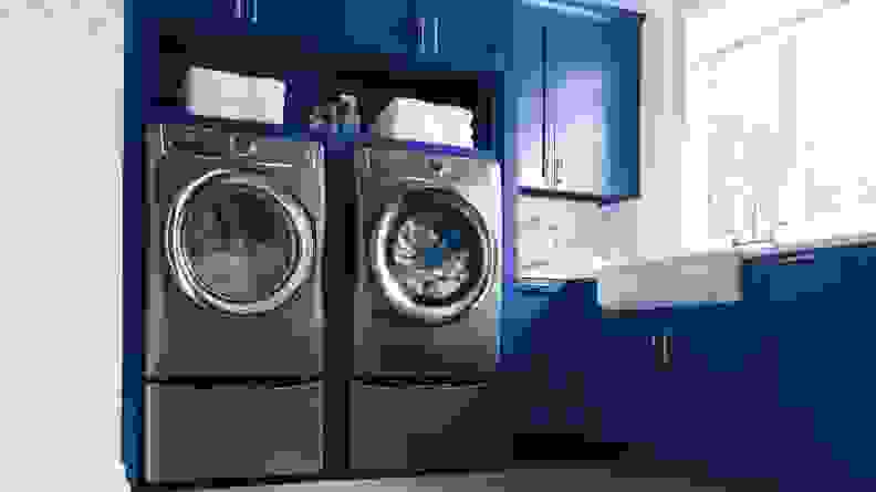 The Electrolux EFLS627UTT front load washer and EFME627UTT dryer