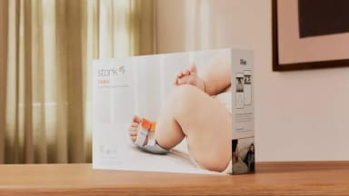 The box package for the Stork Vitals+.