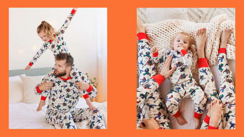 zanvin Christmas Pajamas for Family 2023 Couples Matching Pajamas Print  Long Sleeve Pjs Set Loungewear Sleepwear, Sizes Kids 