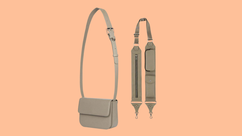 Product shots of the Bandolier Billie Utility Bag and the accompanying utility strap.