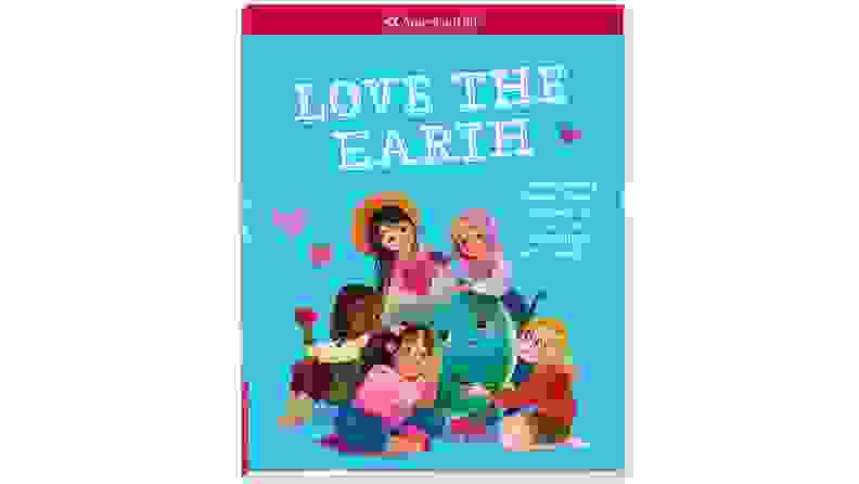 Chikdren's book with several characters hugging the Earth on front cover.