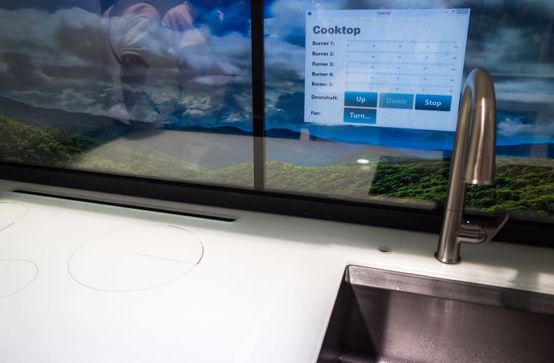 Each appliance in the FutureHAUS kitchen has its own control app.