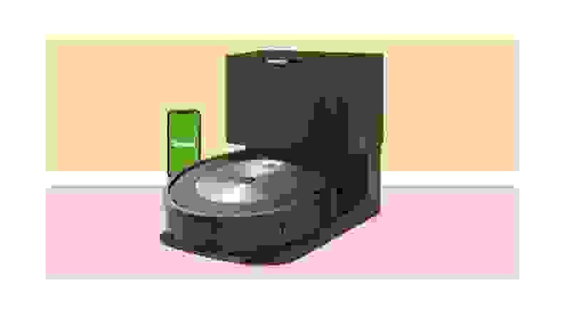 robot vacuum in docking station