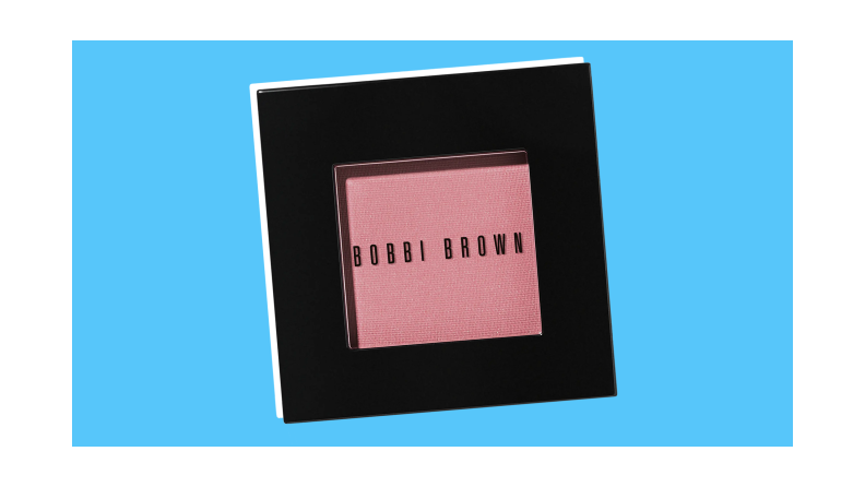 Square black compact with Bobbi Brown Blush in Pale Pink shade.