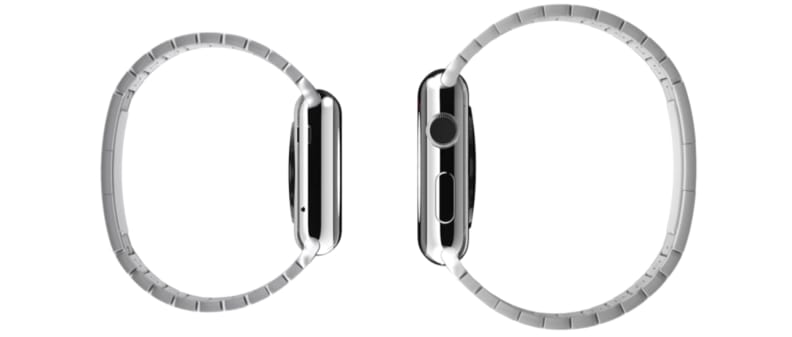 A picture of the Apple WATCH from the side.
