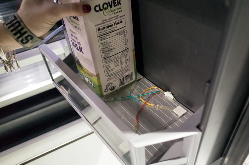 Weight sensors are found in the refrigerator, as well as the cabinets and dishwasher.