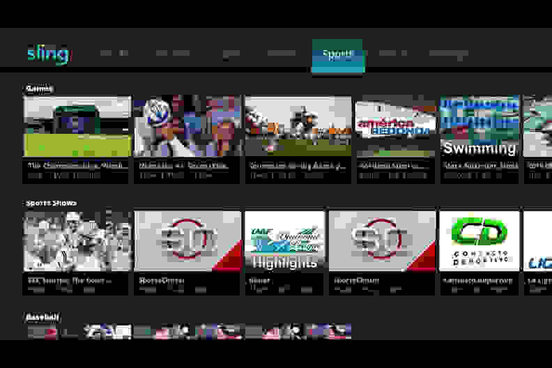 Sling TV offers a wide array of sports channels, but you have to add most on through packages, while the others let you access them with higher-priced subs.