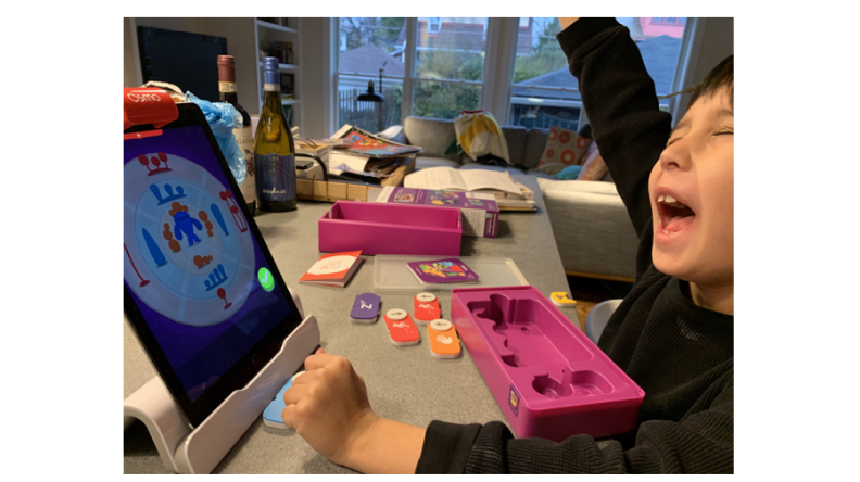 Kids love creating music with coding blocks in Osmo Coding Jam.