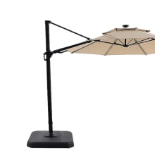 Product image of Allen + Roth Aluminum Crank Patio Umbrella with Lights