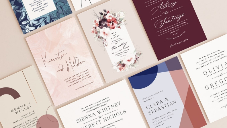 minted wedding invitation suite