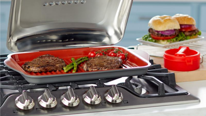 indoor grill on kitchen counter