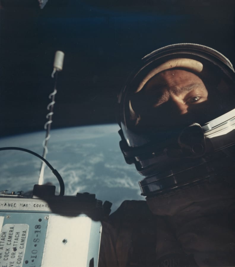 First self-portrait in space, Gemini 12, November 1966