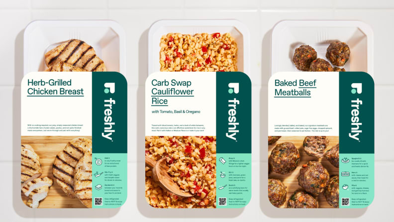 Freshly proteins and sides in packaging