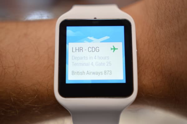 The Android Wear Boarding Pass App