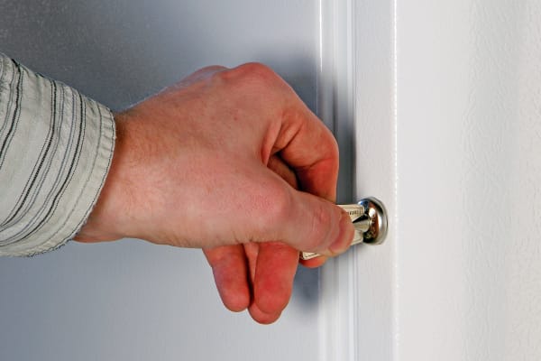 The GE FUF14SVRWW's door lock keeps your food secure inside the freezer.