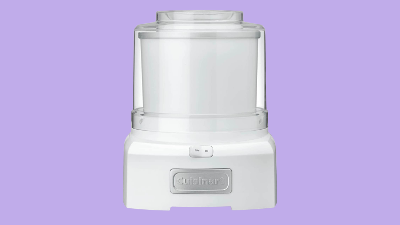 white Cuisinart ice cream maker