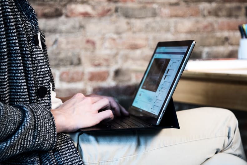 Samsung Galaxy TabPro S On Lap