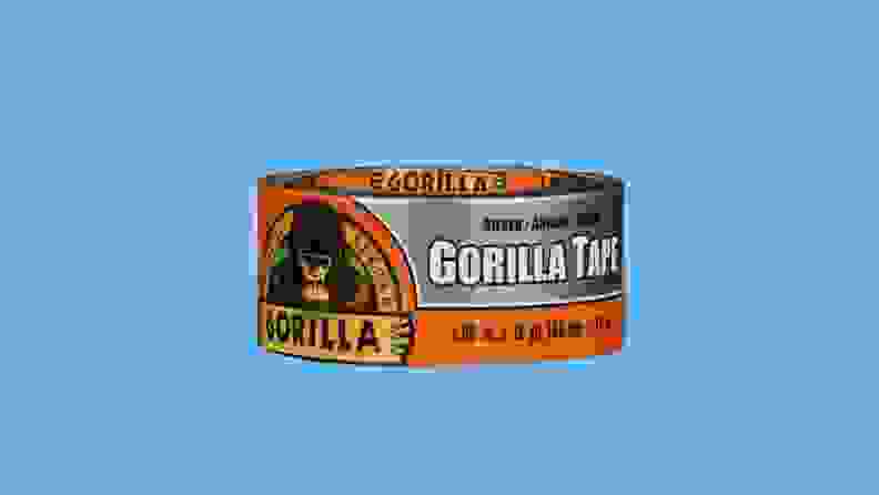 A roll of Gorilla tape on a blue background