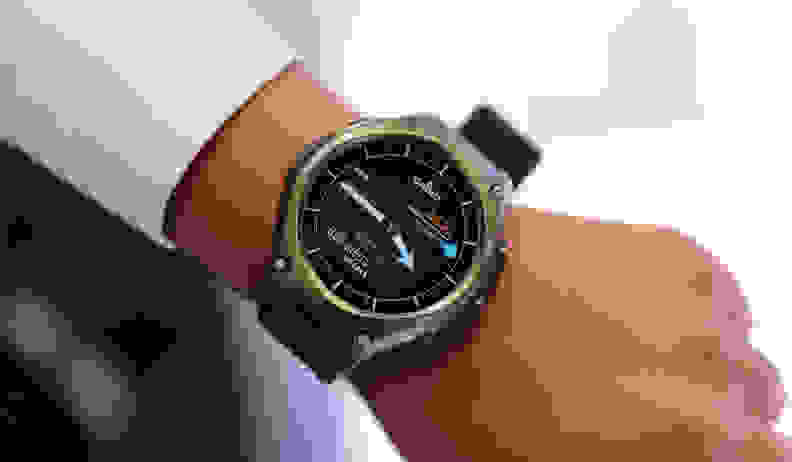 The Smart Outdoor Watch is big and bulky, but that's not a problem for the target audience.