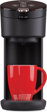 Single Serve Coffee Maker One Cup Small Personal Brew With Brewing Basket  Red