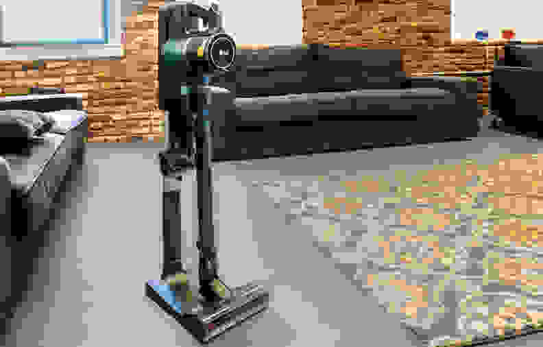 Vacuum cleaner standing upright