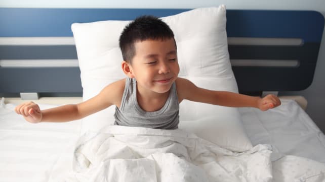 Boy waking up