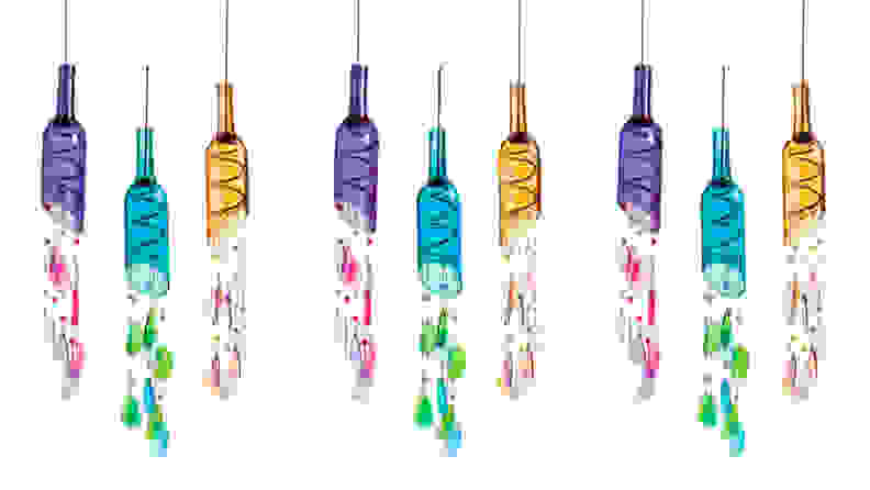 These unique wind chimes will look beautiful in someone's yard.