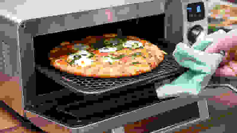 Sharp Superheated Steam Oven - Taking pizza out of the oven