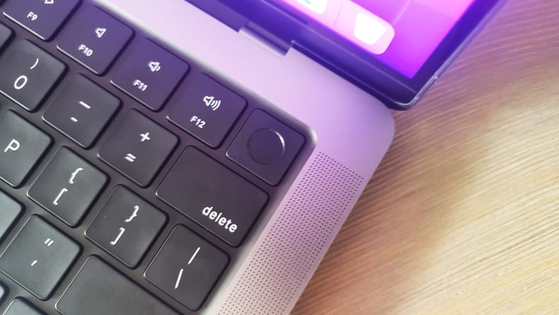 A close up of a laptop's keyboard