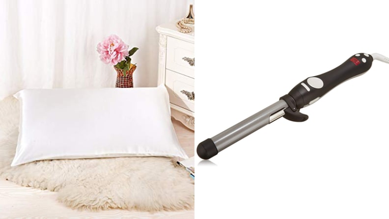 Alaska Bear Silk Pillowcase and Beachwaver Curling Iron