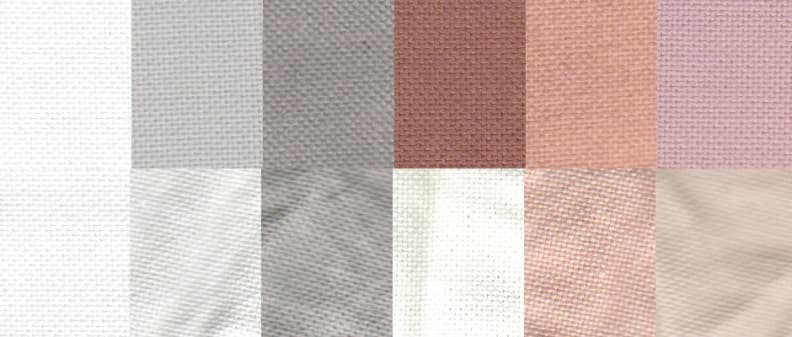 An example of a before and after stain strip wash. rom left to right: control, sweat, dirt, blood, cocoa, and red wine