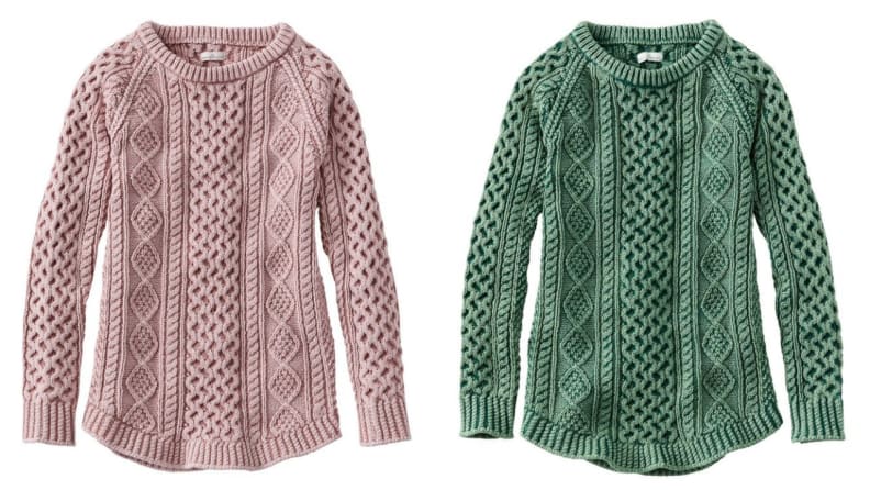 A classic cable knit sweater is a must-have for your wardrobe.
