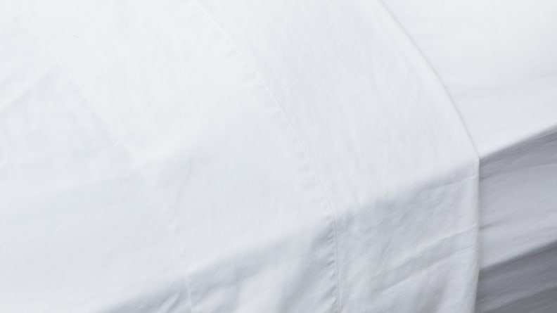Oversized Flat Sheet Only - Soft Cotton Sateen Made in Egypt Twin XL / White by Egyptian Linens