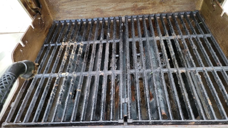 A grease-covered grill
