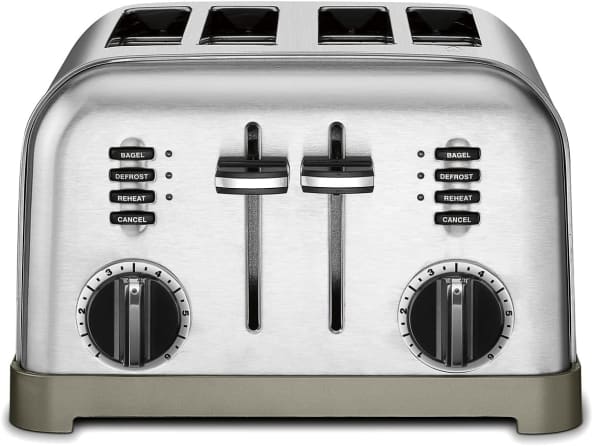 GE Stainless Steel Toaster | 4 Slice | Extra Wide Slots for Toasting  Bagels, Breads, Waffles & More | 7 Shade Options for the Entire Household  to
