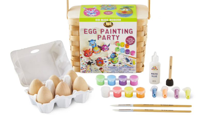 Kid Made Modern Egg Painting Party paint kit.